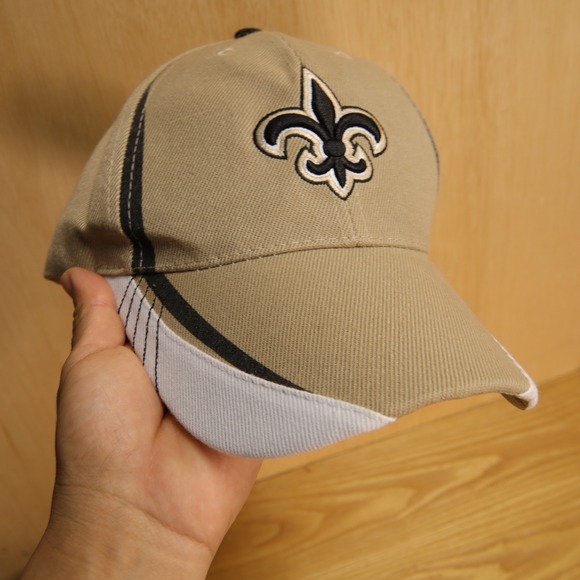 New Orleans Saints Other - New Orleans Saints NFL Hat Tan Black Fleur-de-lis Adjustable Baseball Cap OSFA